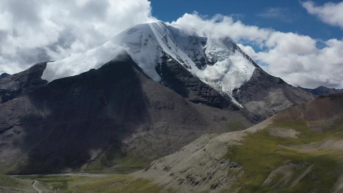 西藏卡若拉冰川航拍视频