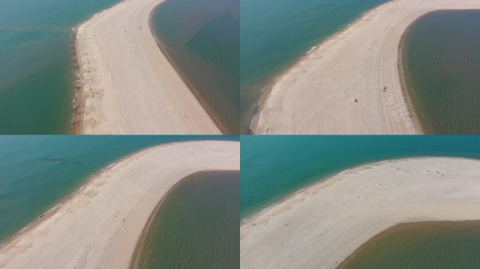泉州海岸触角沙滩航拍视频