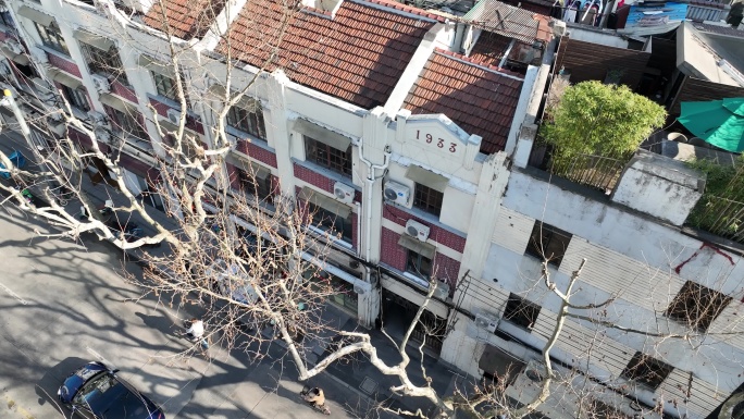 4K原素材-上海徐汇区老房子、建国西路
