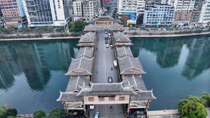 【正版素材】贵州都匀城市航拍0780