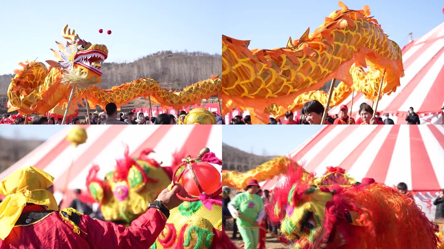 舞狮舞龙民俗活动传统活动特写