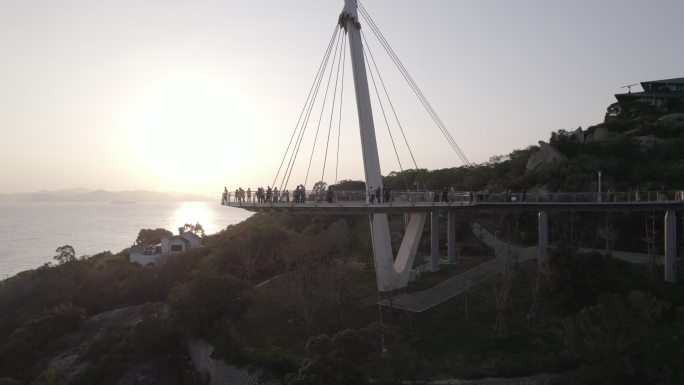 厦门 环岛路 海边 日落 山海步道盼归塔