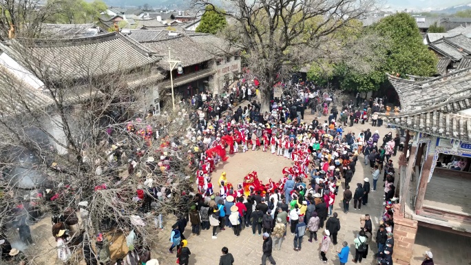 沙溪古镇二月八太子盛会航拍