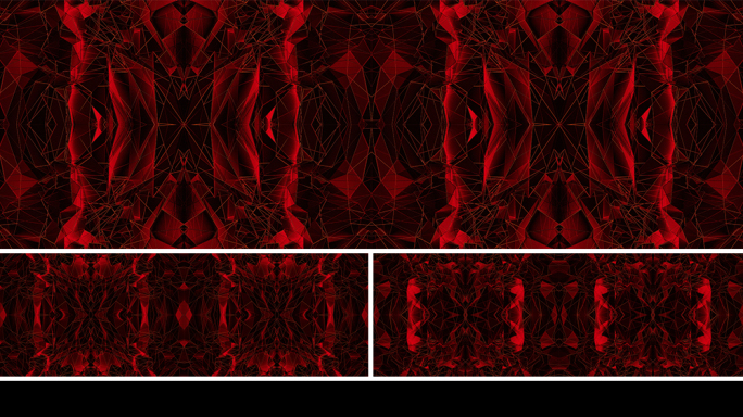 【宽屏时尚背景】红黑碎片神秘空间炫酷几何