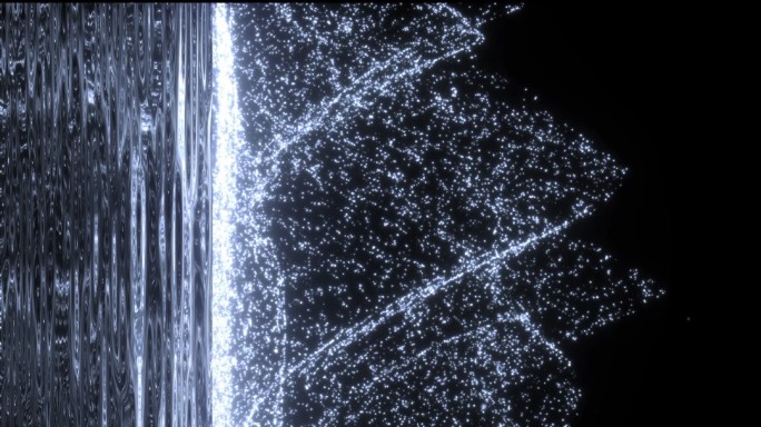 唯美粒子山水舞台背景