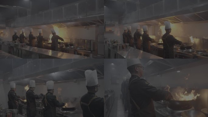 索尼SLOG原始灰片厨师烧菜中餐后厨炒菜