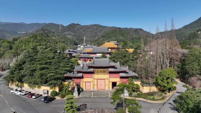 浙江金华婺城区北山智者寺航拍