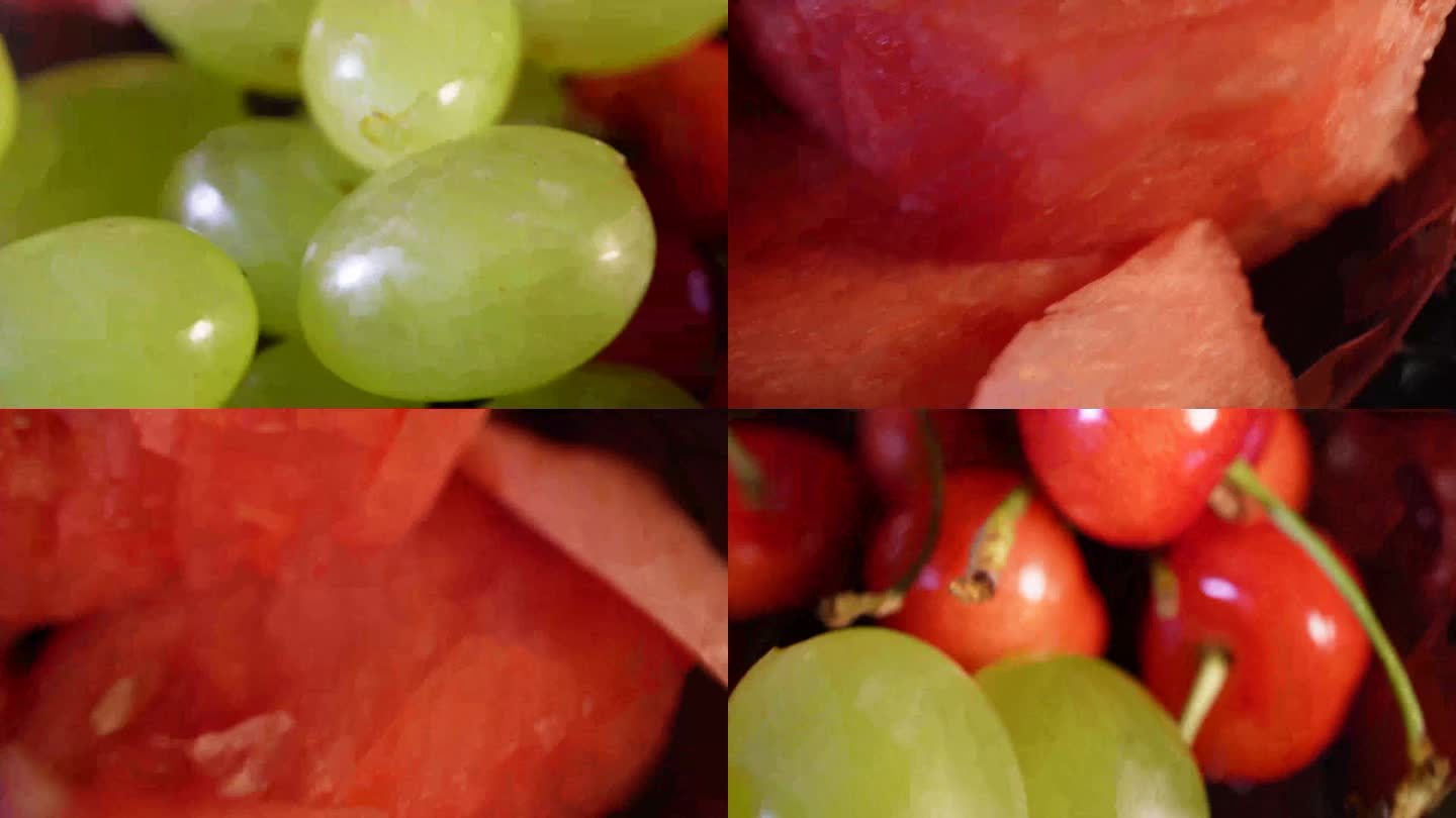 【镜头合集】鲜果果盒水果西瓜葡萄樱桃番茄