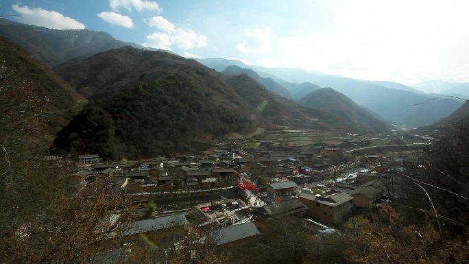 古村落延时 文县白马山寨 池哥昼空镜