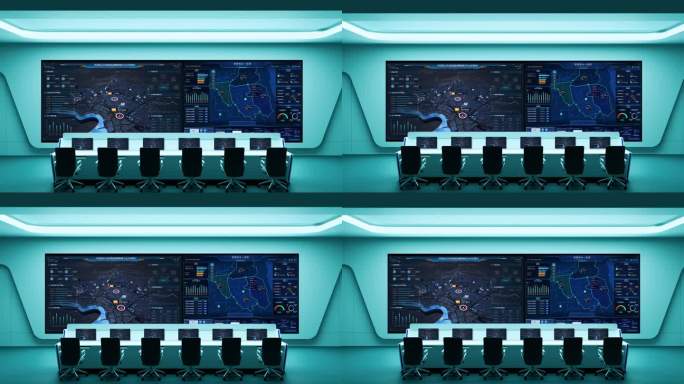 【4k】智慧监测平台大屏可替换2