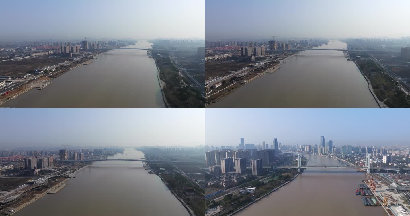 5k航拍宁波庆丰桥城市风光