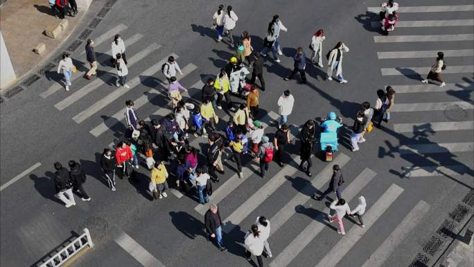 厦门中山路步行街人群人流