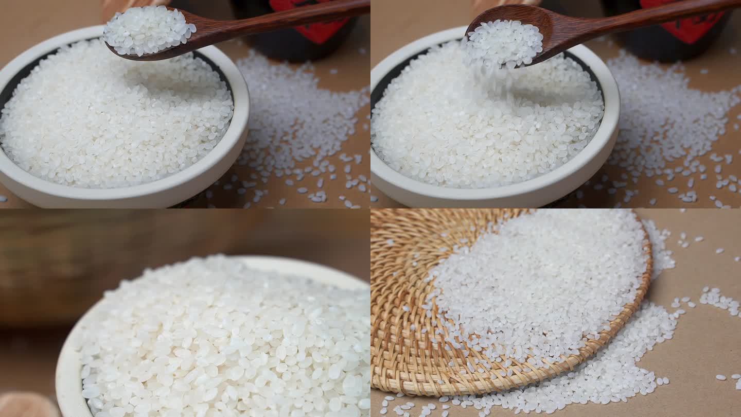 米大米农业水稻稻田米饭稻谷米广告