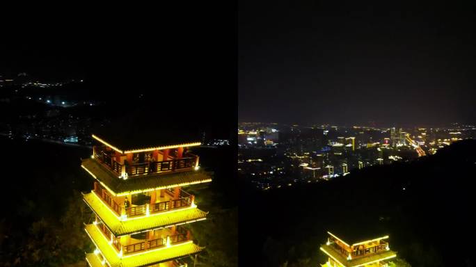 三亚临春岭城市夜景