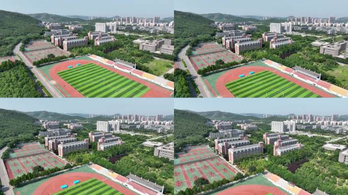 大学校园操场4K航拍