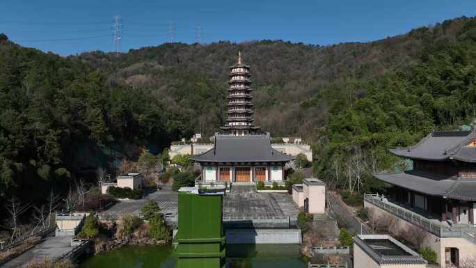 浙江金华婺城区北山智者寺航拍