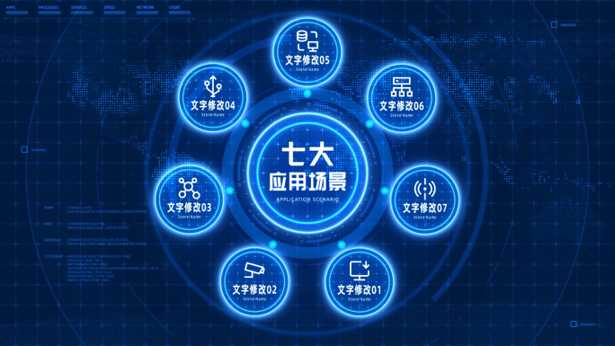【7】蓝色环形应用信息分类