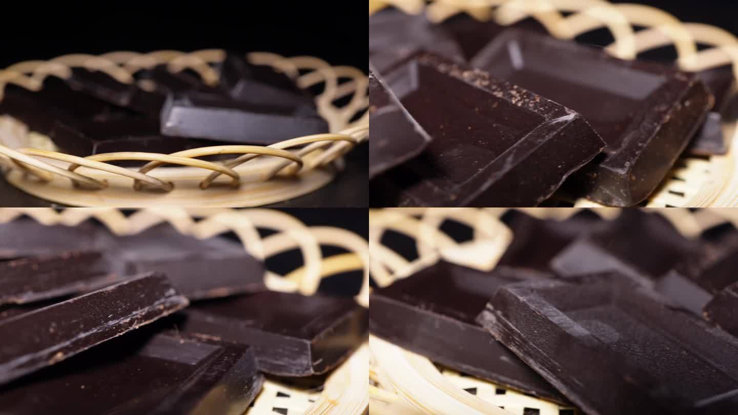 【镜头合集】特写黑巧克力零食甜品(2)