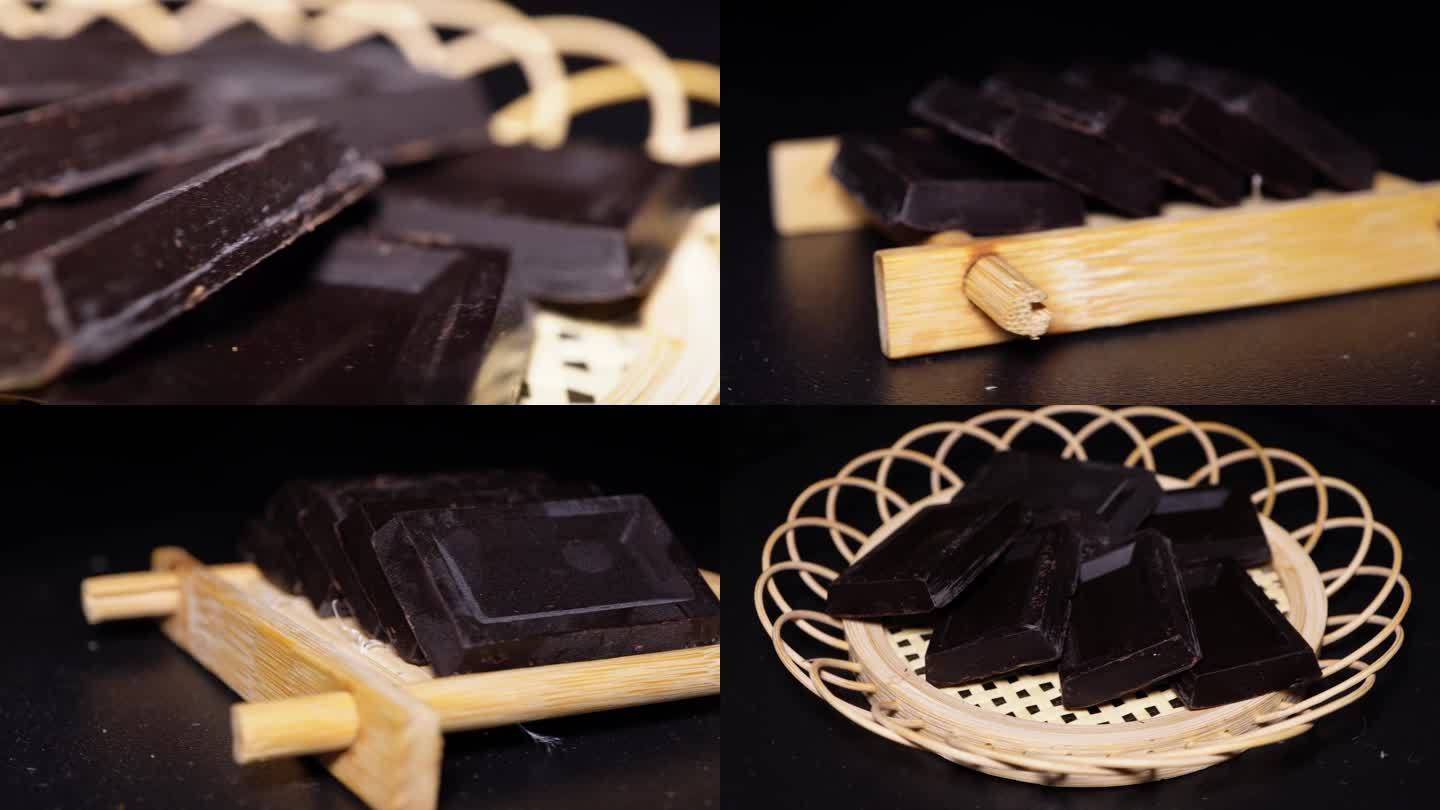 【镜头合集】特写黑巧克力零食甜品 (1)
