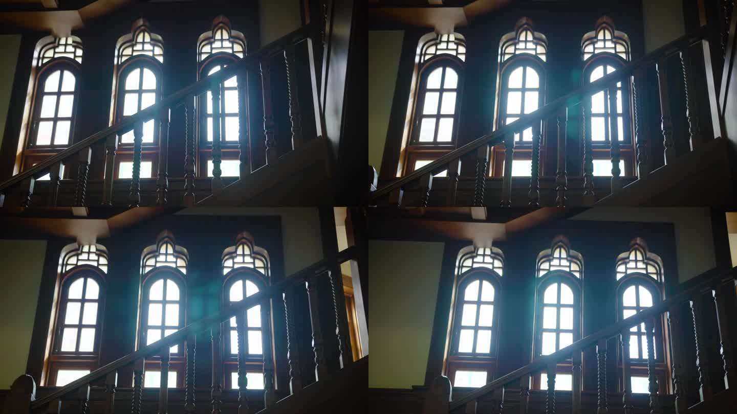 民国时期建筑内部楼梯 窗户