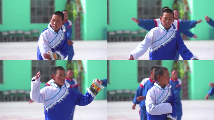 学生跳课间舞蹈 藏族学生课间舞蹈
