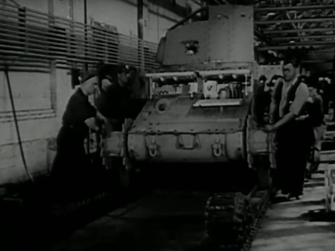 40年代军工生产 坦克生产线