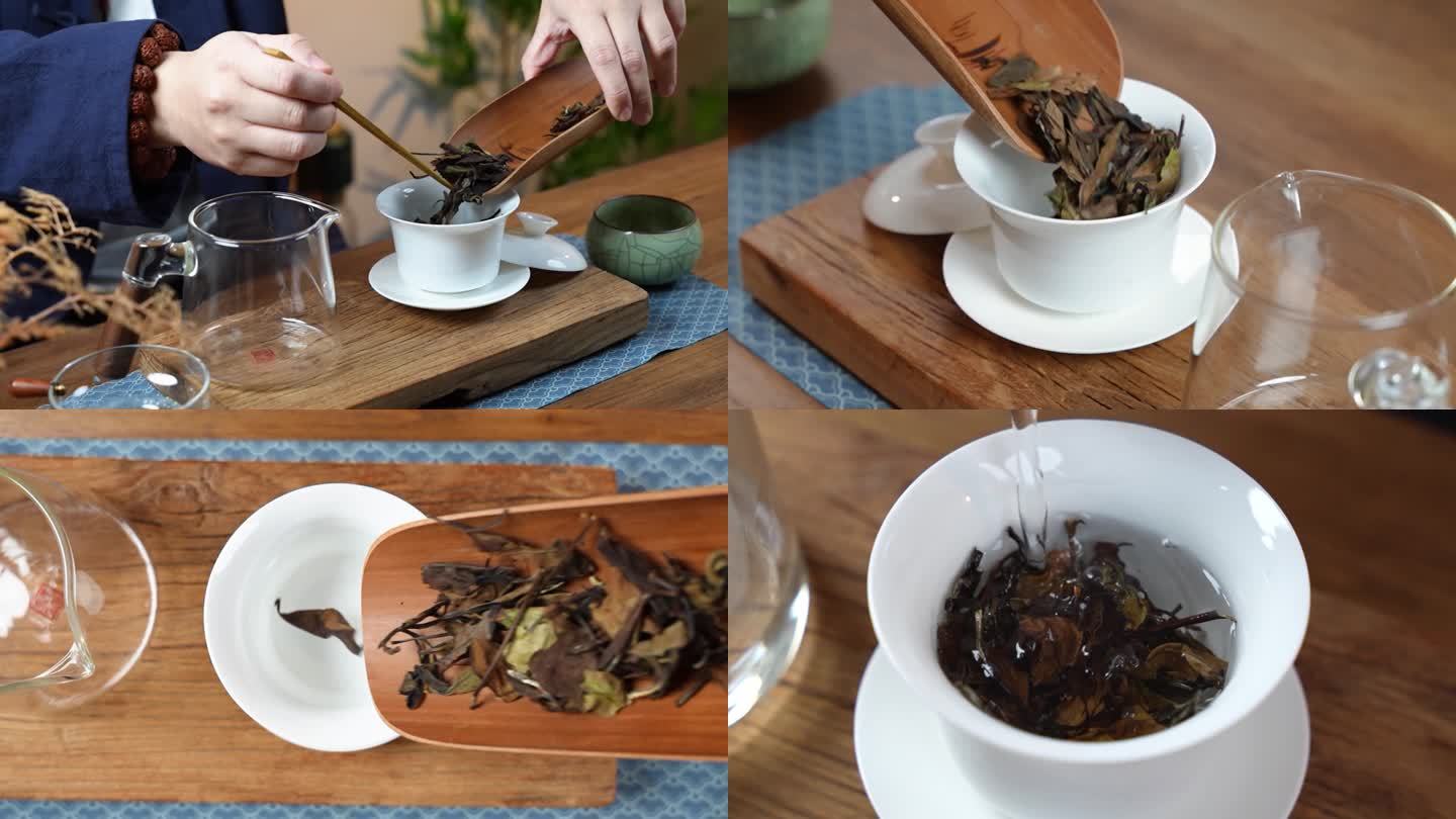 喝茶泡茶白茶寿眉福鼎喝茶茶馆茶文化