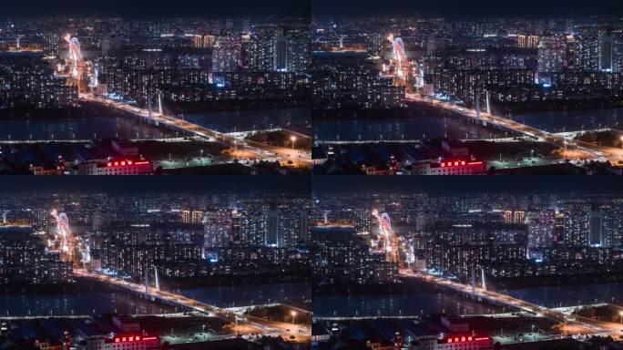 锦州夜景航拍
