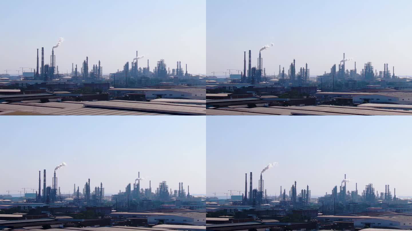 工业污染正在生产作业的工业区
