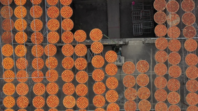 泉州安溪特产柿饼航拍视频