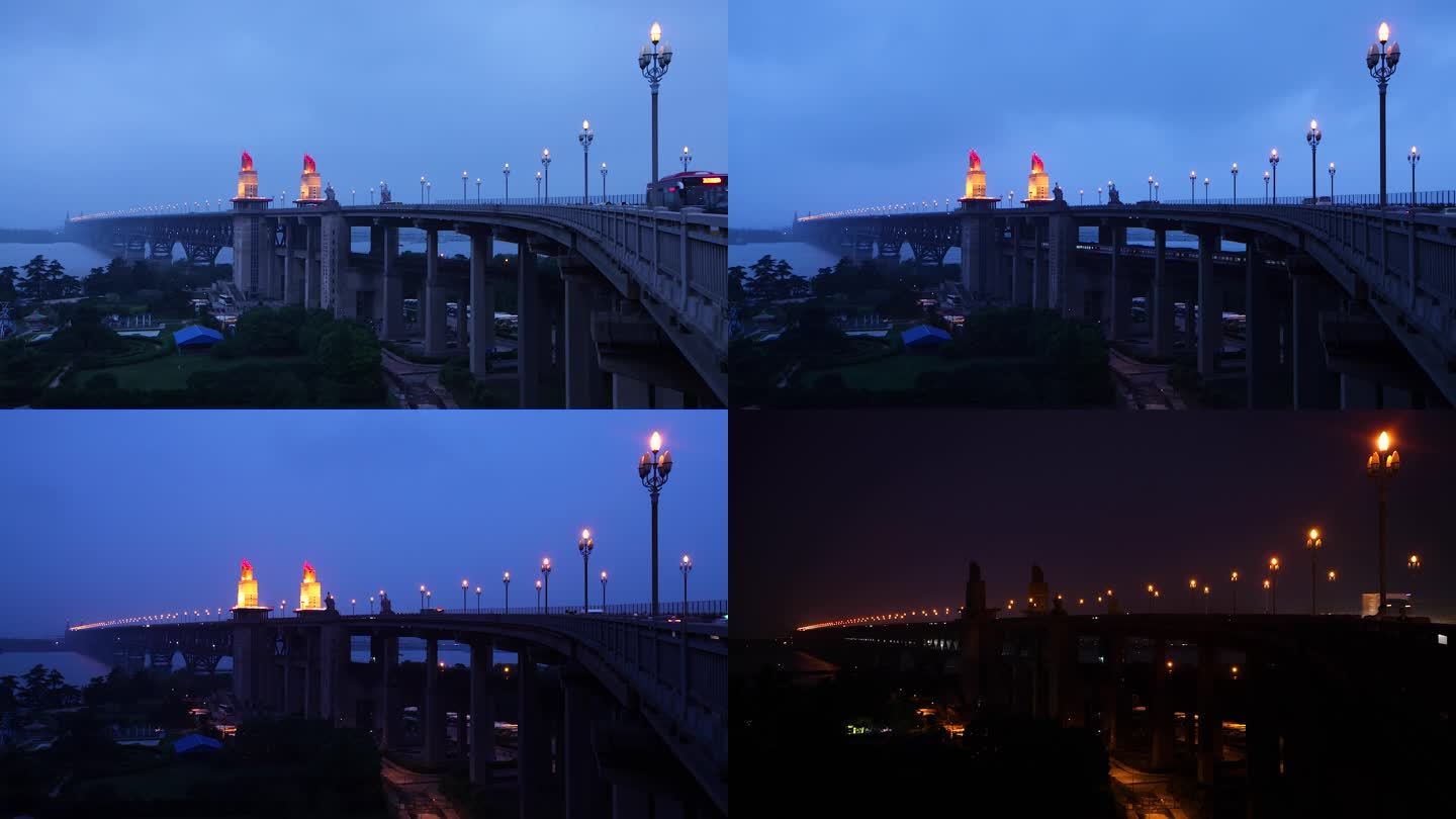 南京长江大桥日转夜延时、南京长江大桥