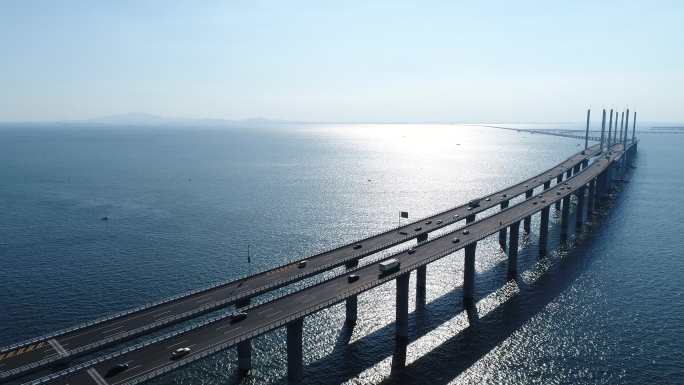青岛跨海大桥航拍4K高清素材