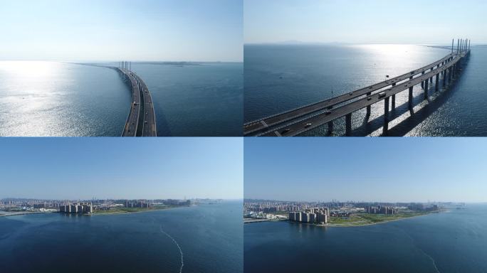 青岛跨海大桥航拍4K高清素材