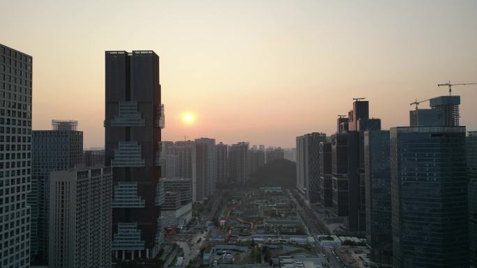 大疆总部大疆天空之城夜景夕阳