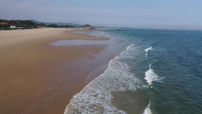 泉州月亮湾沙滩景区航拍