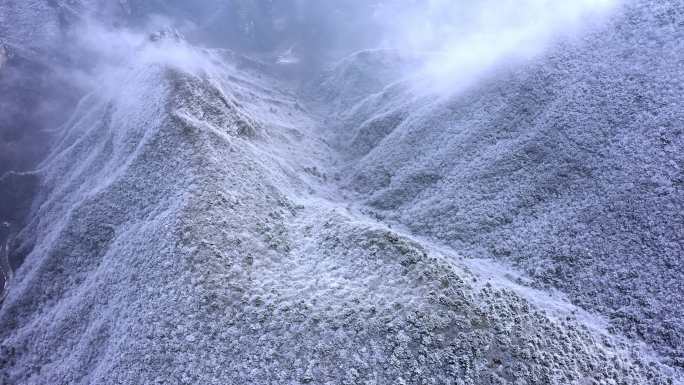 太行山雾凇4K航拍