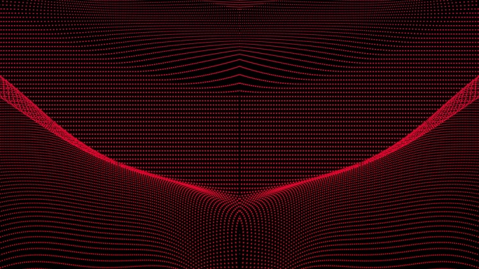 【4K时尚背景】黑红线条粒子曲线VJ视觉
