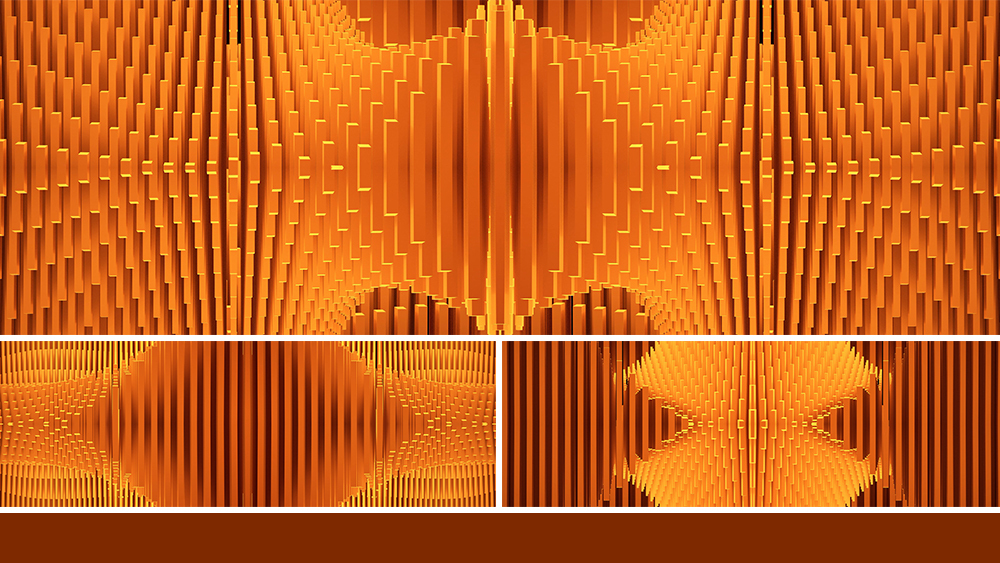 【宽屏时尚背景】橙黄空间创意几何简约温暖