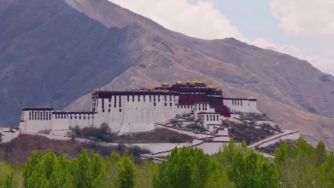 西藏 拉萨 延时 长焦 云朵 布达拉宫