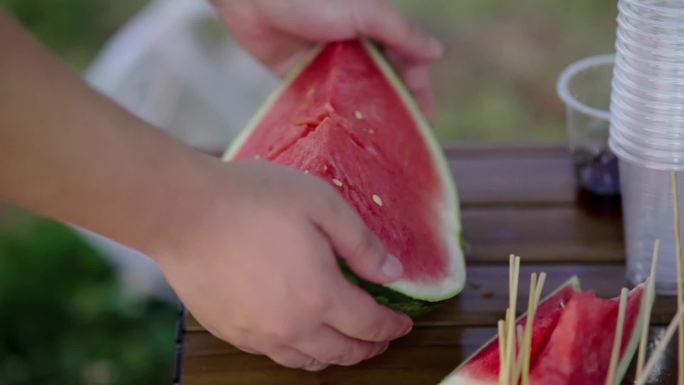 夏日露营烧烤