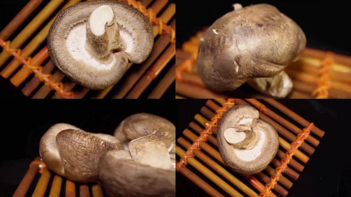 【镜头合集】鲜香菇蘑菇菌菇食用菌 (1)
