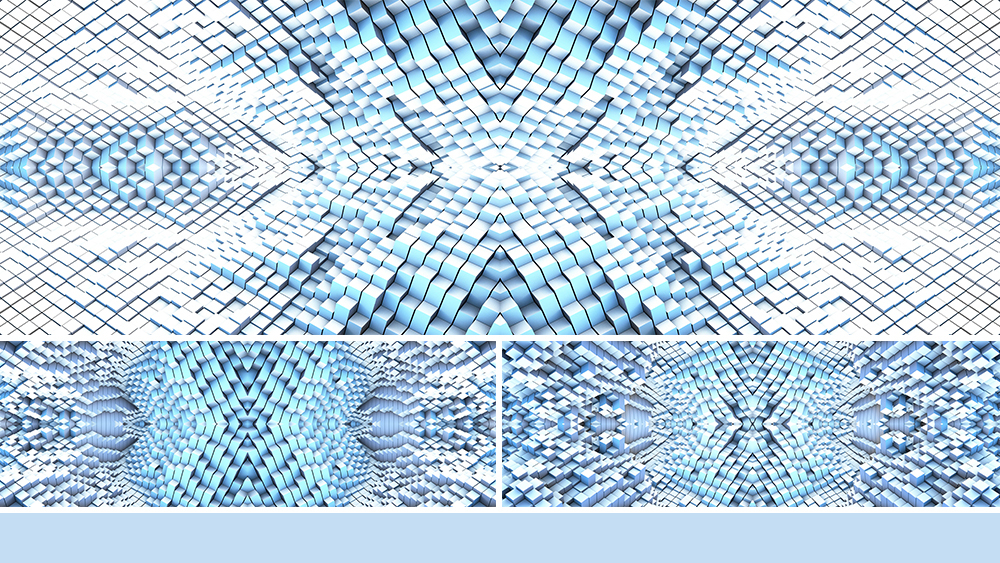 【宽屏时尚背景】蓝色方块幻化空间矩阵传动