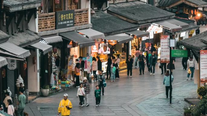 常德河街延时 人流延时