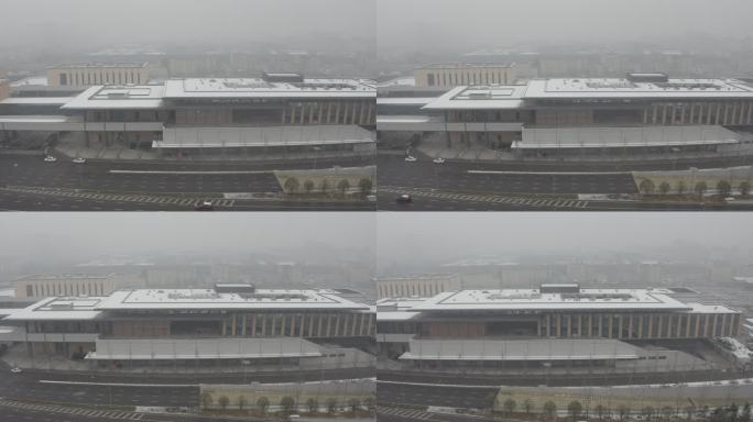 大明宫丹凤门火车站雪景