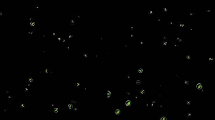 4K绿叶泡泡冲屏-循环带通道