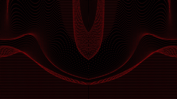 【4K时尚背景】黑红线条空间曲线VJ视觉