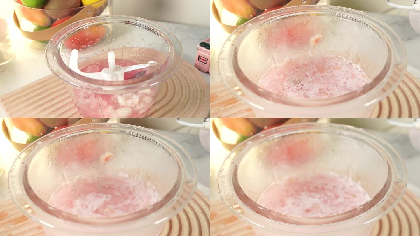 【镜头合集】冰块果汁用搅拌机制作(1)