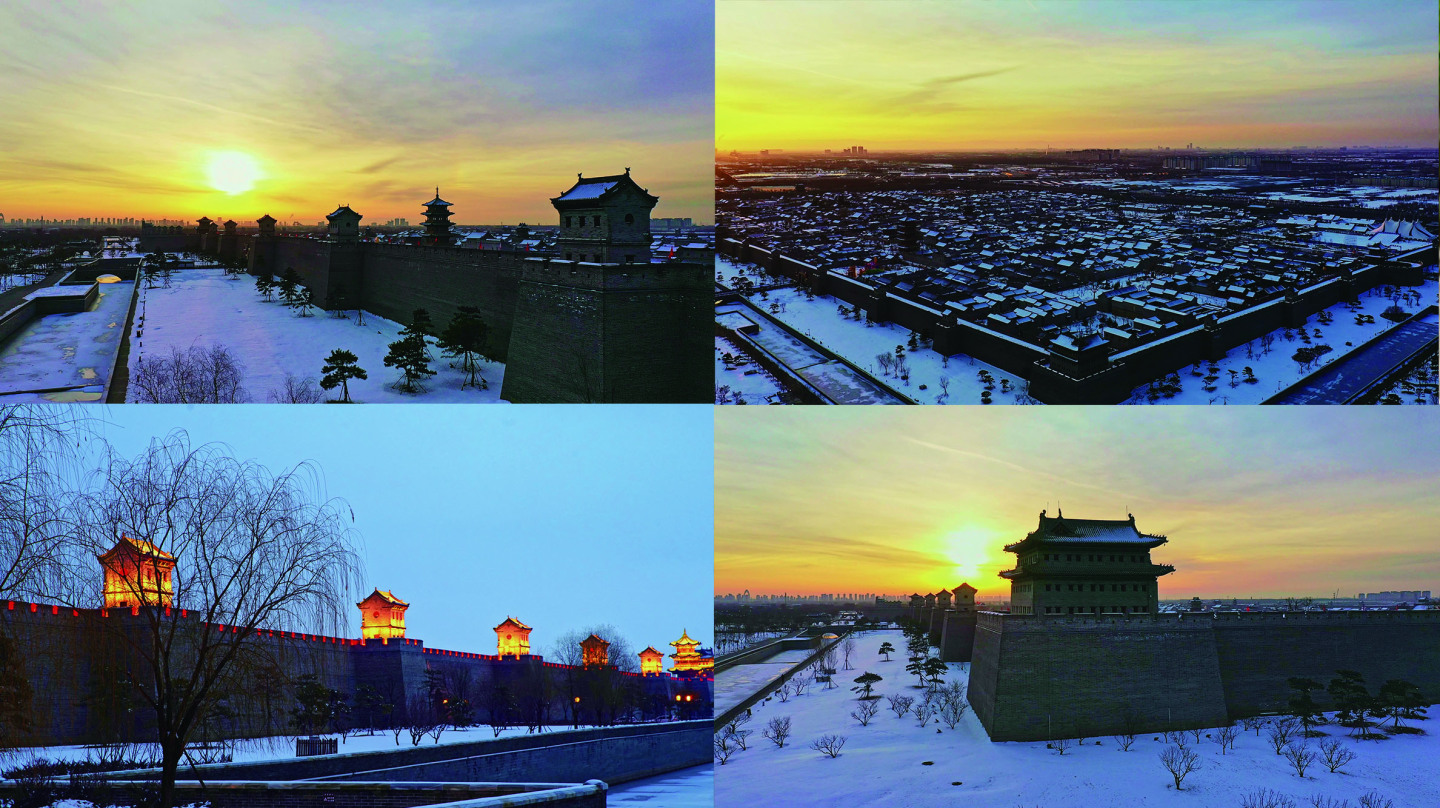 太原古城延时中国古城墙