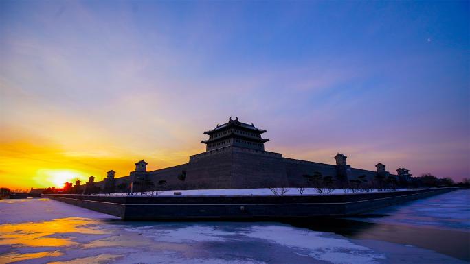 太原古城延时中国古城墙