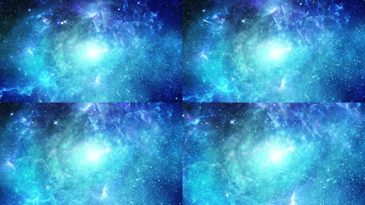【原创】4K蓝色宇宙星空视频背景03